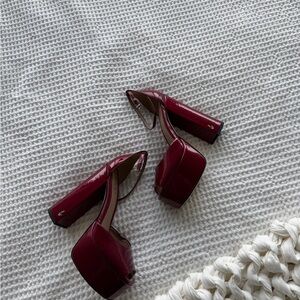Sam Edelman Deep Red Platform Heels